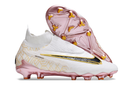 Chuteira de Campo NIKE PHANTOM GX ELITE DF Link FG -  Branco/Rosa/dourado