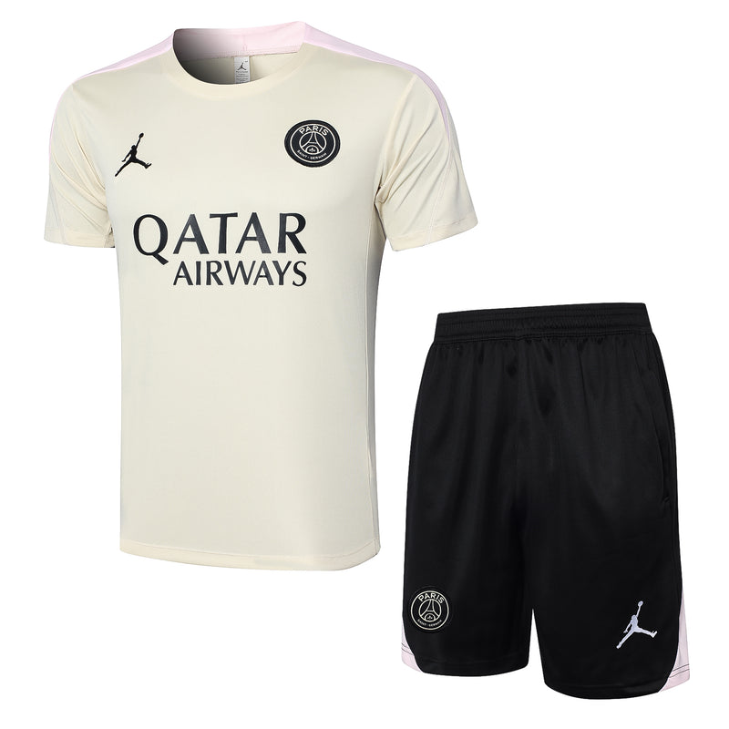 Conjunto Paris Saint-Germain Treino Camisa manga curta + short 24/25 - Masculino Jordan - Damasco