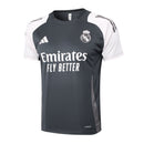 Conjunto Real Madrid Treino Camisa manga curta + short 24/25 - Masculino Adidas - cinza