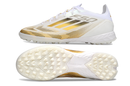 Chuteiras de futebol adidas F50 Pro TF - Branco/dourado