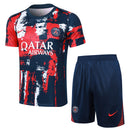 Conjunto Paris Saint-Germain Treino Camisa manga curta + short 24/25 - Masculino Nike - Azul Royal