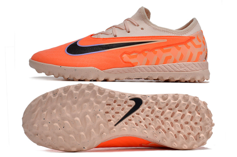 Chuteira de Campo Nike React Phantom GX Pro TF - Laranja
