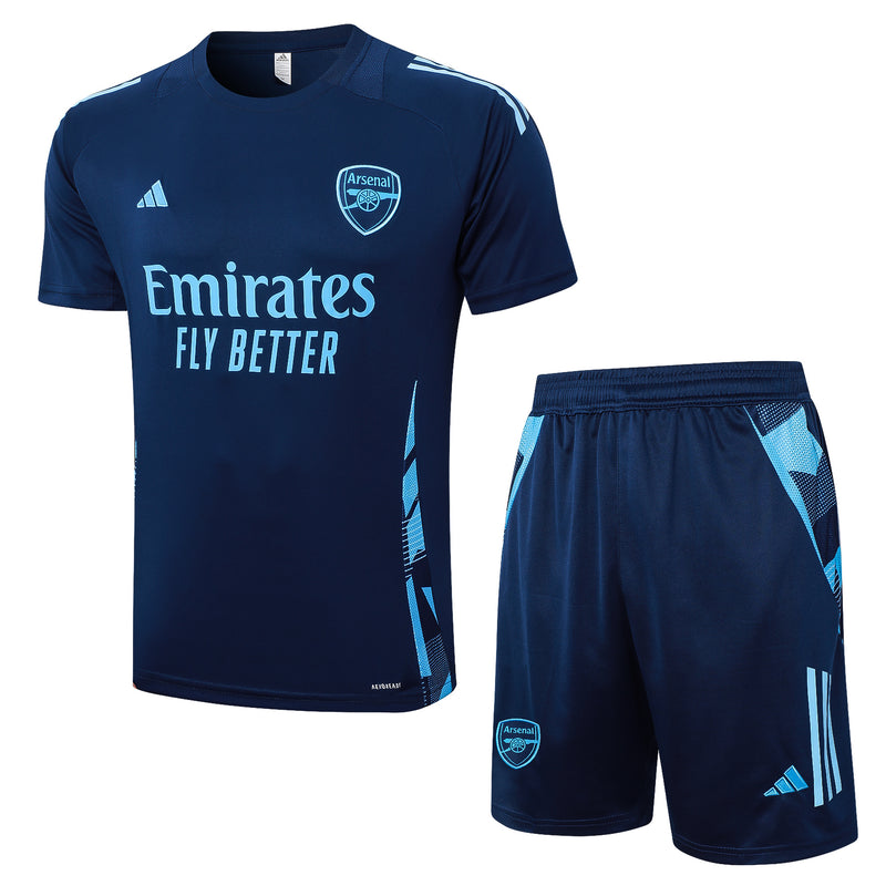 Conjunto Arsenal Treino Camisa manga curta + short 24/25 - Masculino Adidas - Azul