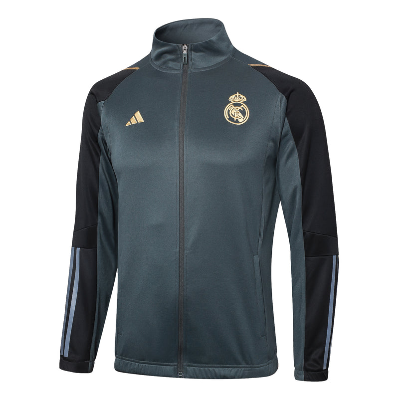 Conjunto Real Madrid Treino 24/25 - Masculino Adidas -  Azul (gola azul claro)