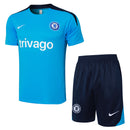Conjunto Chelsea Treino Camisa manga curta + short 24/25 - Masculino Nike - Azul claro