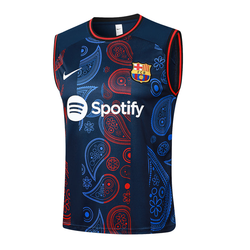 Conjunto Barcelona Treino Camisa Regata + short 24/25 - Masculino Nike - azul royal