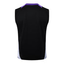 Conjunto Real Madrid Treino Camisa Regata + short 24/25 - Masculino adidas - preto (gola roxa)