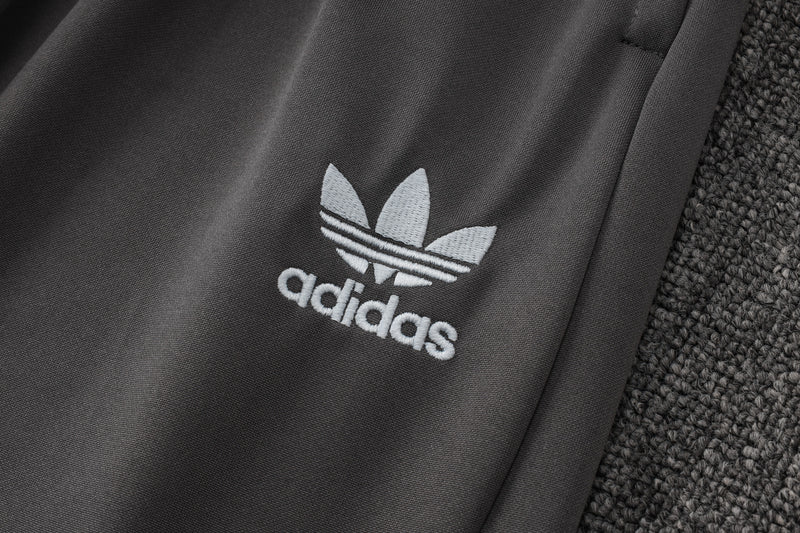Conjunto Real Madrid Treino 24/25 - Masculino Adidas - cinza escuro
