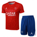 Conjunto Paris Saint-Germain Treino Camisa manga curta + short 24/25 - Masculino Jordan - Vermelho