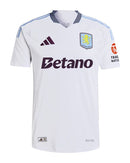 Camisa Aston Villa lI 24/25 Torcedor Castore Masculina - Branco / Azul celeste / Roxo