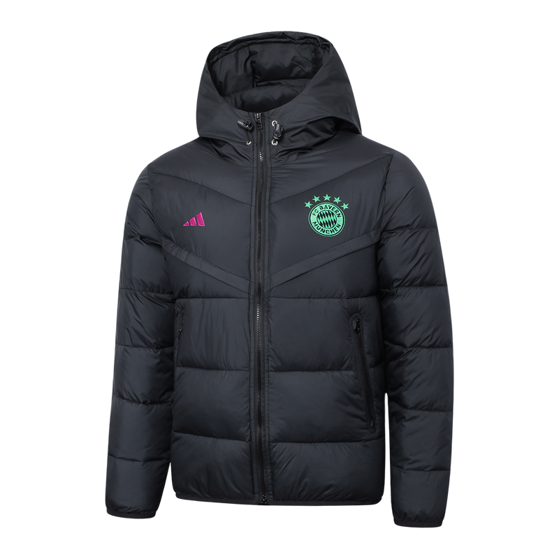 Jaqueta de algodão Bayern de Munique Treino 23/24 - Masculino Adidas - Preta