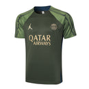 Conjunto Paris Saint-Germain Treino Camisa manga curta + short 24/25 - Masculino Jordan - Verde escuro