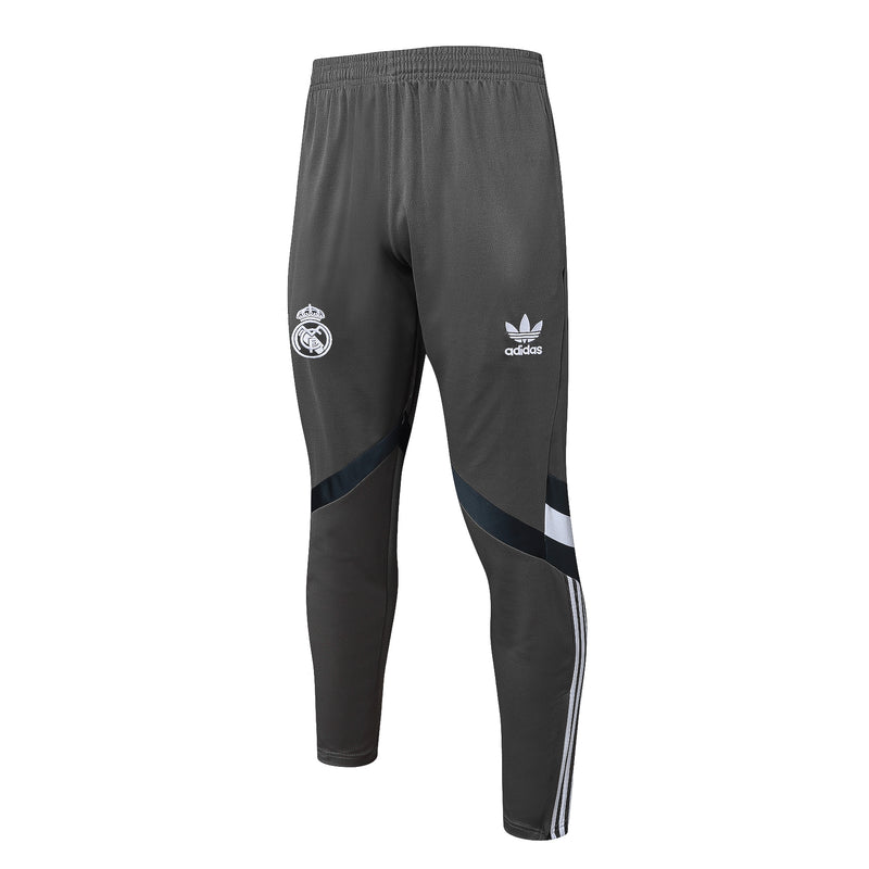 Conjunto Real Madrid Treino 24/25 - Masculino Adidas -  Cinza (Edição Vintage)