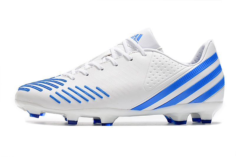 Chuteira de Campo Adidas Predator Falcon Retro FG - Branco e Azul
