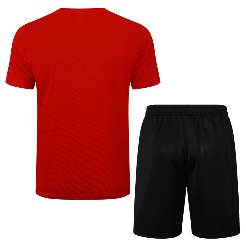 Conjunto Flamengo Treino Camisa manga curta + short - Masculino Puma - Vermelho