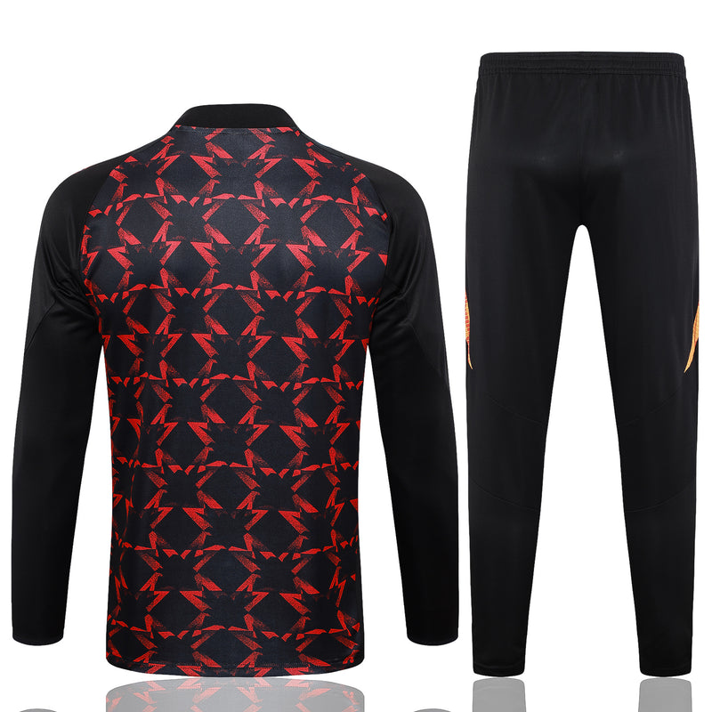 Conjunto Manchester United 24/25 - Masculino Adidas - preto e vermelho