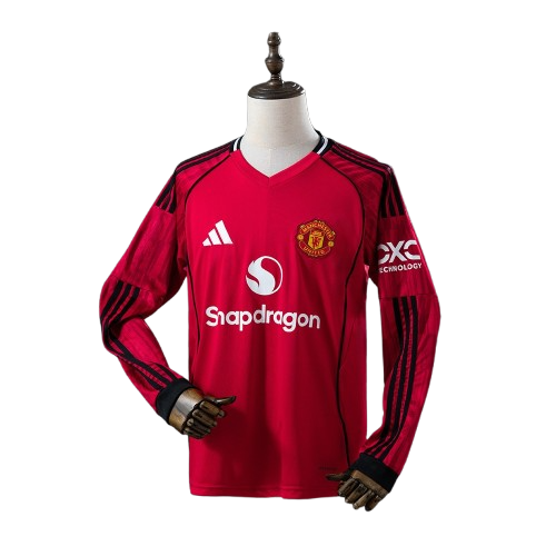 Camisa Manchester United l 25/26 Manga Longa - Torcedor Masculina