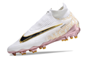 Chuteira de Campo NIKE PHANTOM GX ELITE DF Link FG -  Branco/Rosa/dourado