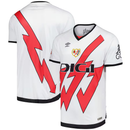 Camisa Rayo Vallecano I 24/25 - Torcedor Umbro Masculina - Branca com detalhes em vermelho