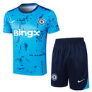 Conjunto Chelsea Treino Camisa manga curta + short 24/25 - Masculino Nike - Azul claro