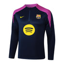 Conjunto Barcelona Treino 24/25 - Masculino Nike - Azul (Ombros Roxos)
