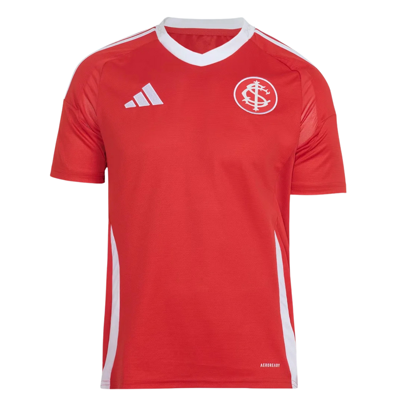 Camisa Internacional I 25/26 - Torcedor Adidas Masculina - Vermelha e branca com patrocínio