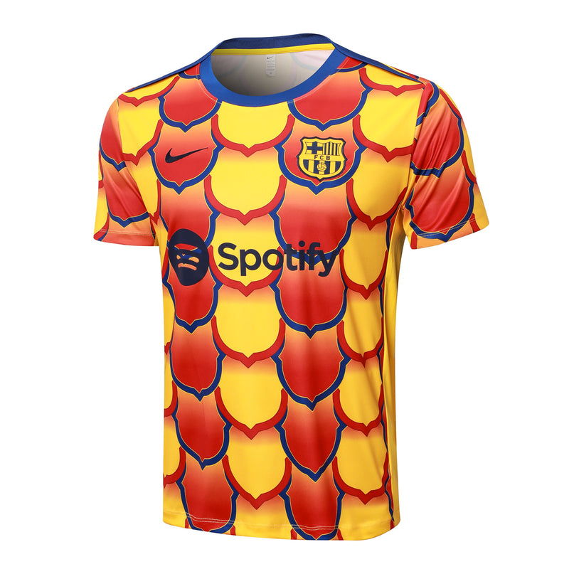 Conjunto Barcelona Treino Camisa manga curta + short 24/25 - Masculino Nike - amarelo