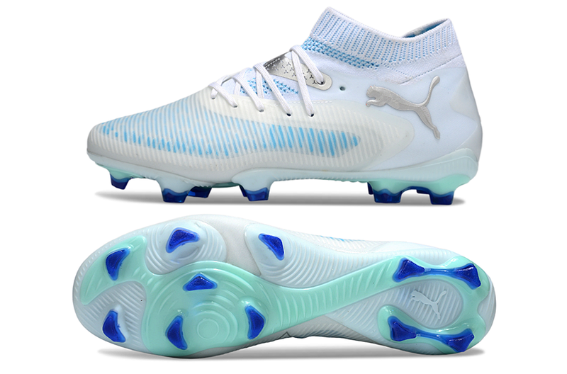 Chuteira de Campo Puma Future 8 Ultimate FG - Branco azulado