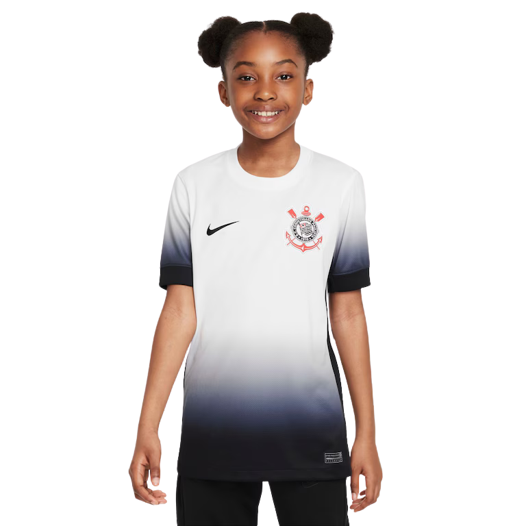 Kit Infantil Corinthians I 24/25 - Nike - branco e preto