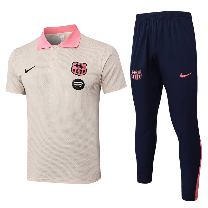 Conjunto Barcelona Treino 25/26 - Masculino Nike - Bege