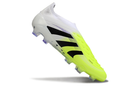 Chuteira de Campo Adidas Predator Elite LL sem cadarço FG - Branco e Verde Limão