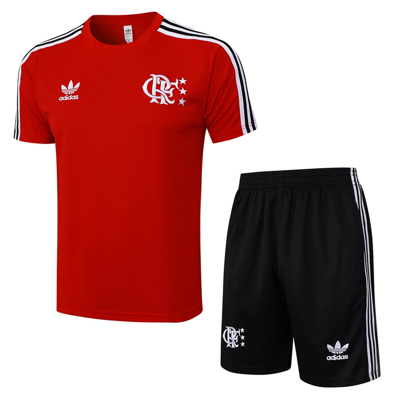 Conjunto Flamengo Treino Camisa manga curta + short - Masculino Puma - Vermelho