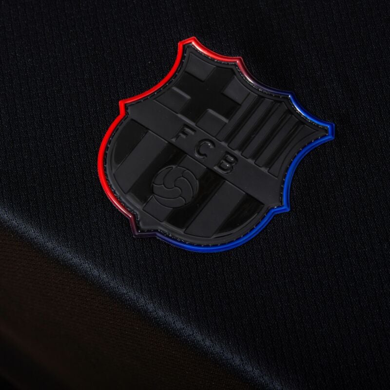 Camisa Barcelona II 24/25 - Torcedor Nike Feminina - Preta com detalhes em azul e vermelho
