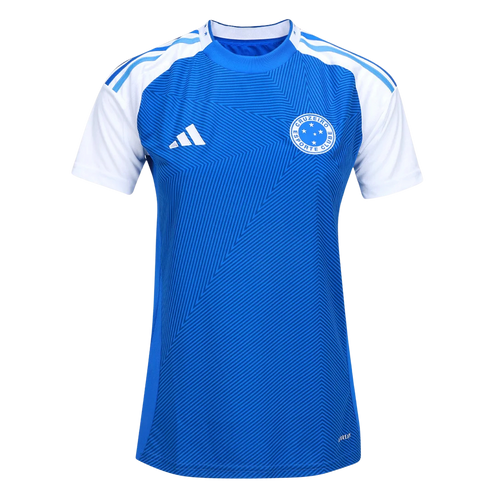 Camisa Cruzeiro I 25/26 - Torcedor Adidas Feminina - Azul e branca