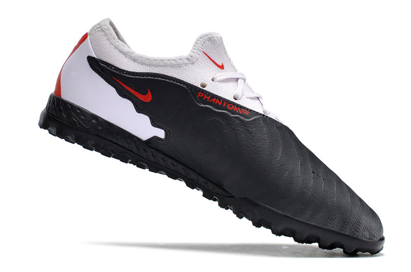 Chuteira de Campo Nike React Phantom GX Pro TF - Branco/Preto/Laranja