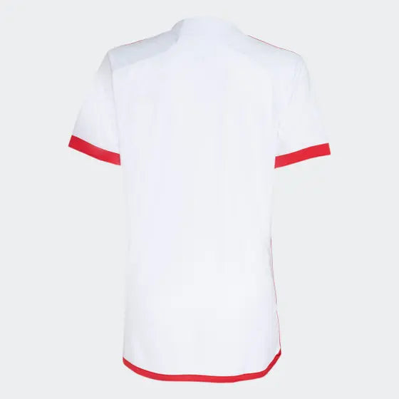 Camisa Flamengo II 24/25 - Torcedor Adidas Feminina - Branca com detalhes em vermelho