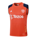 Conjunto Manchester United Treino Camisa Regata + short 24/25 - Masculino Adidas - Laranja