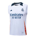 Conjunto Real Madrid Treino Camisa Regata + short 24/25 - Masculino adidas - branco (ombros brancos)