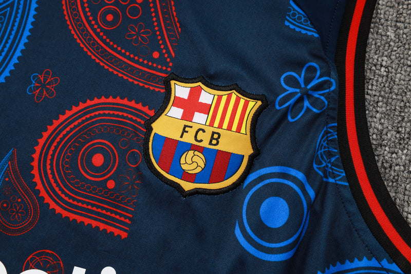Conjunto Barcelona Treino Camisa Regata + short 24/25 - Masculino Nike - azul royal