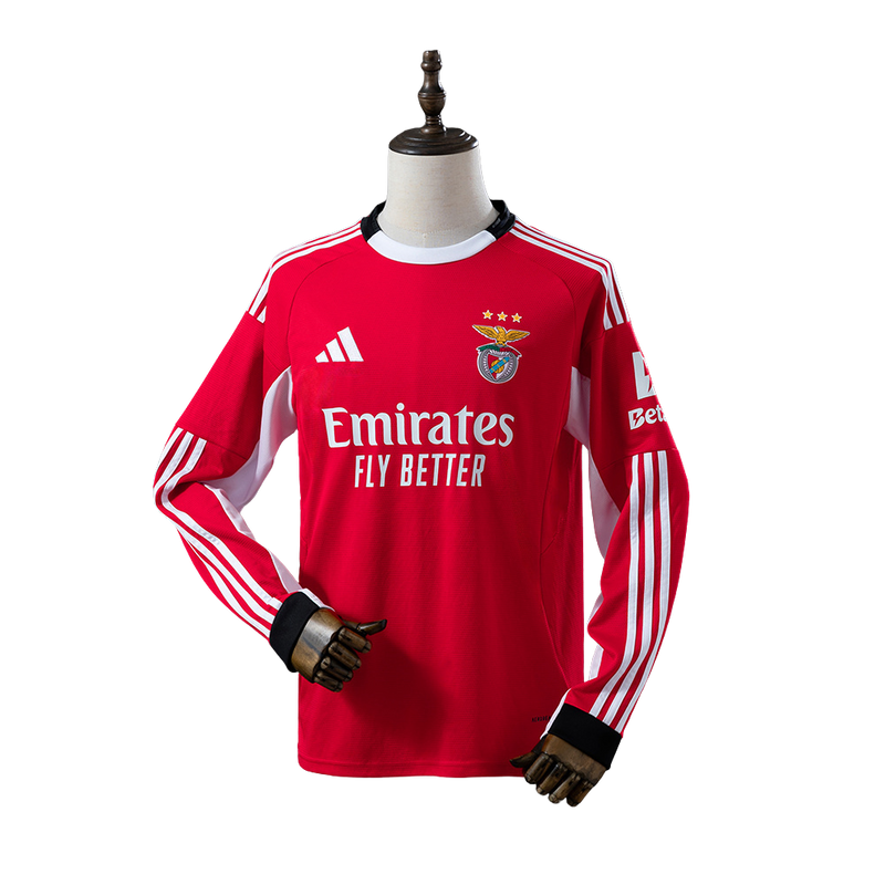 Camisa Benfica I 25/26 manga longa - Torcedor Adidas Masculina - Vermelha