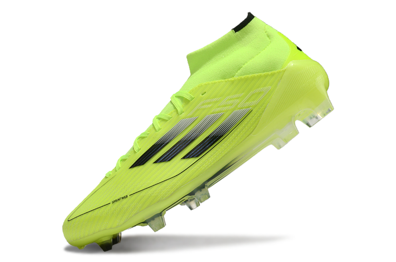 Adidas F50 Elite Mid High Top FG Football Boots - Lime Green