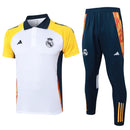 Conjunto Real Madrid Treino 24/25 - Masculino adidas - Branco (mangas amarelas)