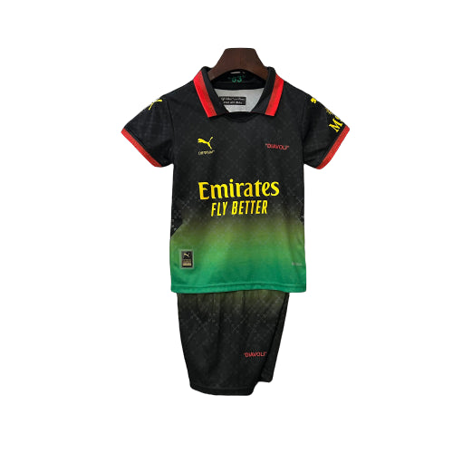 Conjunto Infantil - AC Milan 25/26 Edição Especial - Preto