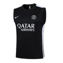 Conjunto Paris Saint-Germain Treino Camisa Regata + short 24/25 - Masculino Nike - preto (ombros brancos)