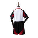 Kit Infantil Flamengo II 25/26 - Adidas - Branco e preto com detalhes em vermelho