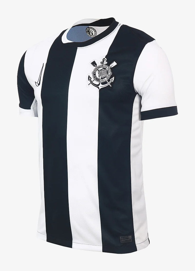 Camisa Corinthians III 24/25 - Torcedor Nike Masculina - Preta e branca