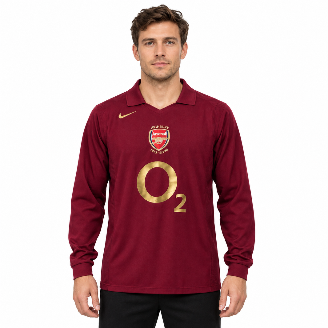 Arsenal FC 05/06 Titular - Manga Longa - Retrô