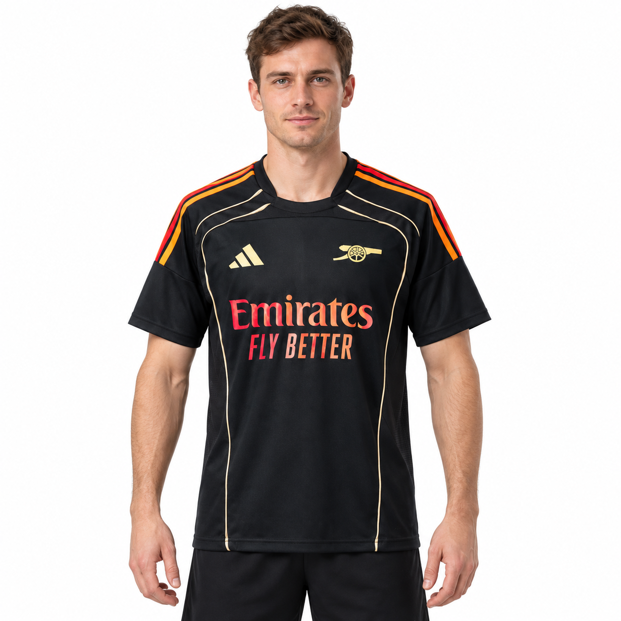 Arsenal FC 26/27 Style Black Retro