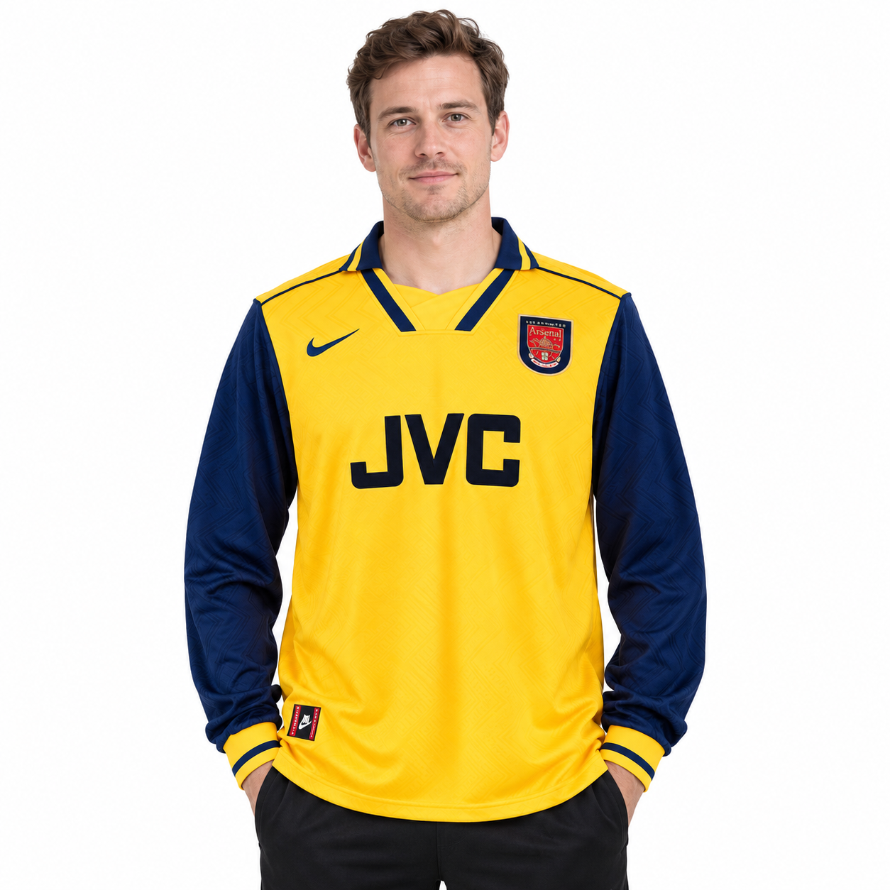 Arsenal FC 96/97 Away - Mangas longa - Retrô