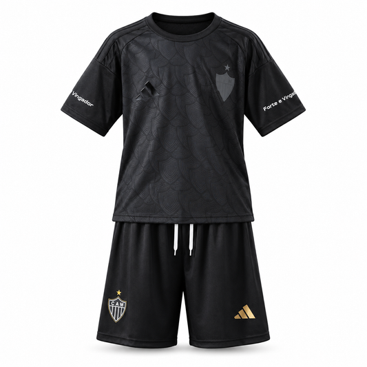 Atlético Mineiro 2025 Edição Limitada Preto - Conjunto Infantil